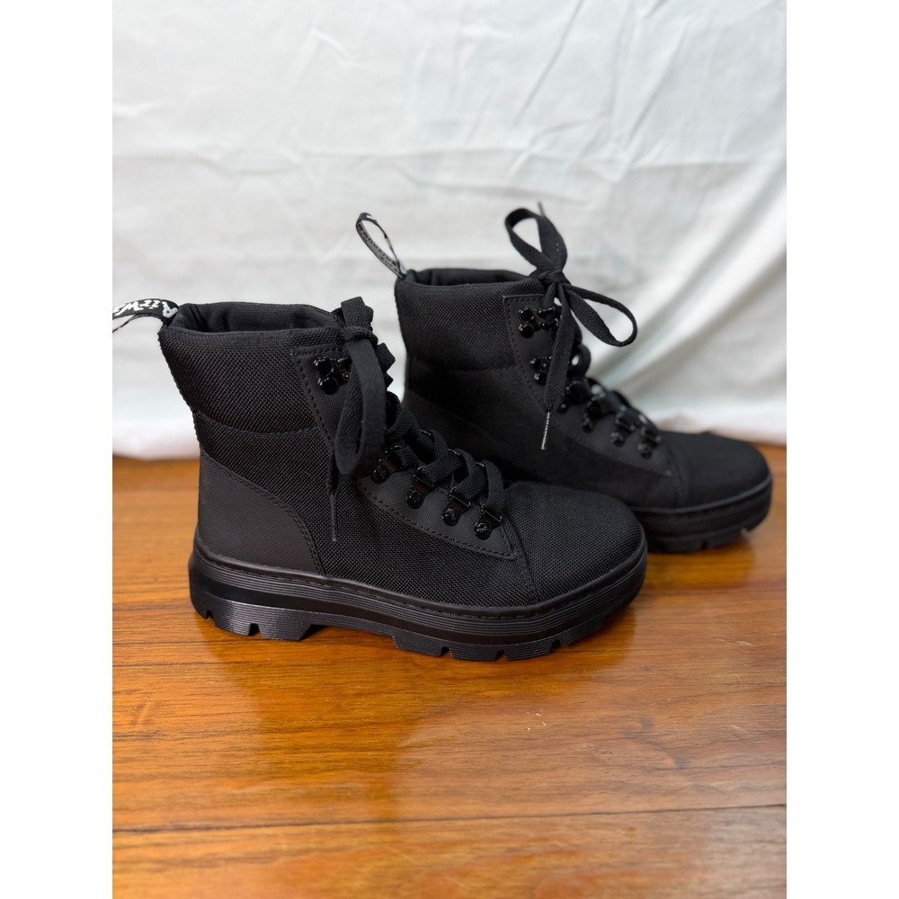 Dr. Martens Combs Black Extra Tough Nylon Utility Boots Womens sz 6 whimsey goth